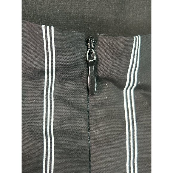 Stand Dress Women's size medium Black & White Striped Midi  Bow Detail Strapless - Picture 3 of 9